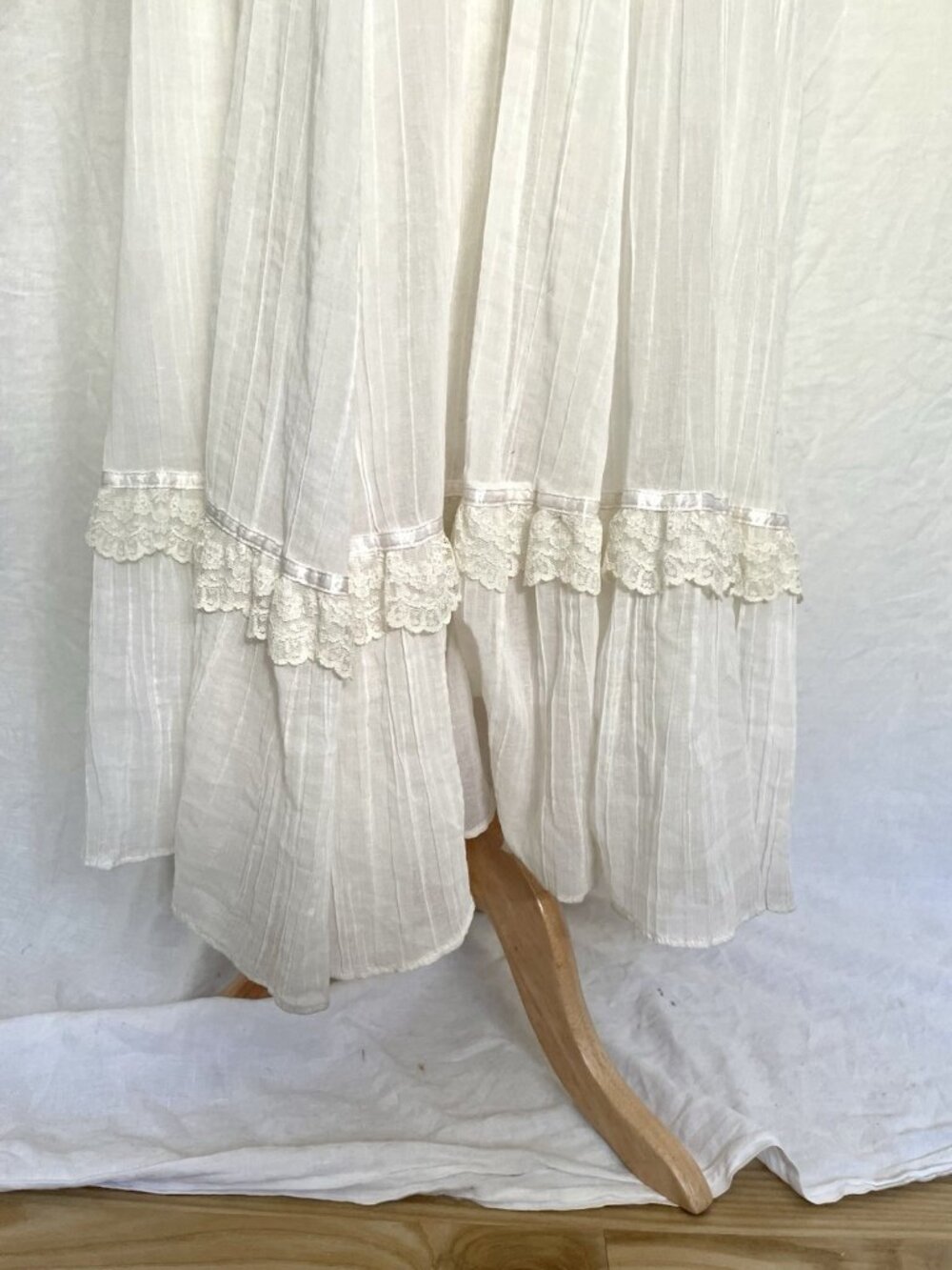 Vintage 70’s Gunne Sax Prairie Cottagecore Long Sleeve Maxi Dress Wedding sz XS - Picture 5 of 16